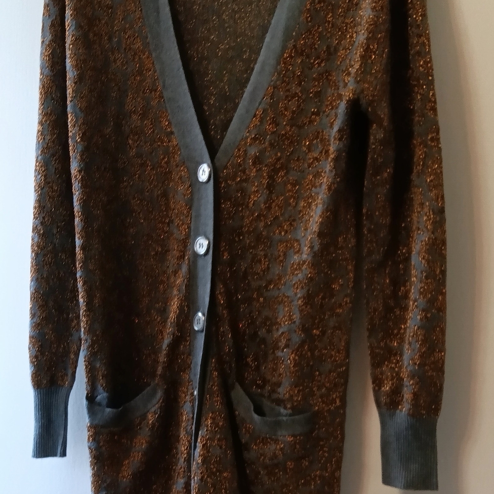 Arden B Women's Brown and Gray Cardigan Sweater